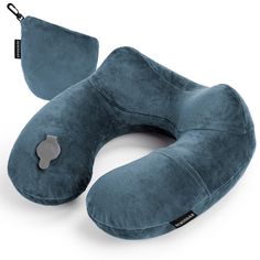 the neck pillow is shaped like a travel pillow and has two zippers on each side