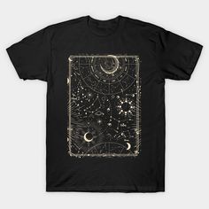 Perfect for occult astrology fans. -- Choose from our vast selection of Crewneck and V-Neck T-Shirts to match with your favorite design to make the perfect custom graphic T-Shirt. Pick your favorite: Classic, Relaxed Fit, V-Neck, Tri-Blend, Dolman Extra Soft Tri-Blend, Slouchy V-Neck, Slouchy, Premium, Heavyweight, Curvy, Ringer, and Curvy V-Neck. Customize your color! For men and women. Metaphysical T Shirts, Black Celestial Graphic Print Top, Celestial Style Graphic Print Short Sleeve T-shirt, Celestial Graphic Print Short Sleeve T-shirt, Celestial Graphic Print Crew Neck T-shirt, Spacecore Aesthetic, Shifting Clothes, Space T Shirt, Witchy Shirt