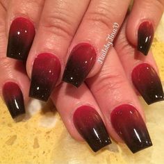 29+ Red and Black Nail Art Designs, Ideas Design Trends Premium PSD Nail Art Vermelho, Nail Art Blanc, Red Black Nails, Black To Red Ombre, Black Ombre Nails, Ombre Gel Nails, Red Ombre Nails, Nail Red, Red And White Nails