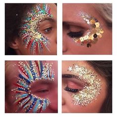 Glitter Face Makeup, Extreme Make-up, Festival Make Up