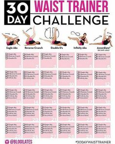 the 30 day waist trainer challenge poster