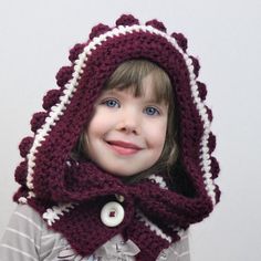 https://www.etsy.com/listing/489823518/crochet-pattern-patron-de-crochet-pdf?ref=shop_home_active_78 Cowl Hood, Hooded Cowl, Hood Hat, Gradient Yarns, Easy Design, Super Bulky Yarn, Crochet Buttons, Crochet Cowl, Bulky Yarn