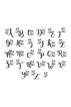 cursive alphabet with a butterfly svg, butterfly letters clipart, png, dxf logo, vector eps cut files for cricut and silhouette use Alphabet Fonts For Tattoos, Letter A With Butterfly Tattoo, R Butterfly Tattoo, Butterfly Font Alphabet, Butterfly Letter Design, K Butterfly Tattoo, Butterfly Letter Tattoo, Butterfly Tattoo With Letters, Butterfly Letters Alphabet