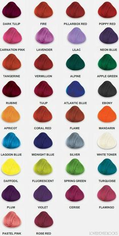 Unique Haircolors, Directions Hair Dye, Hair Chart, Carnation Pink, Hair Color Unique, Hair Dyes, Hair Color Chart, Hair Streaks, Different Hair