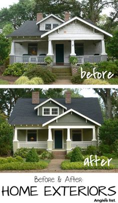 before and after pictures of a house