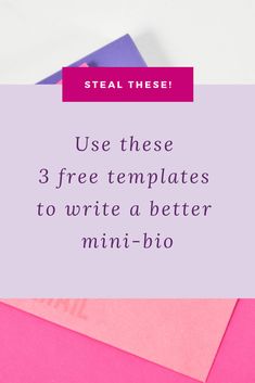 three free templates to write a better mini - bio