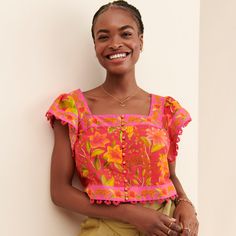 Tops And Blouses, Clothing Brands, Farm Rio, Shirts Blouses, Colourful Outfits, Sewing Inspiration, Cute Tops, Flower Power, For Rent