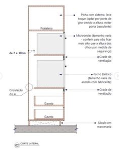 an architectural drawing shows the details for a tall building