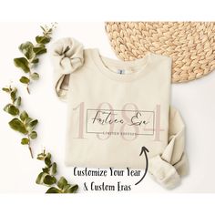 a white shirt with the words customize your year and an image of a plant next to it