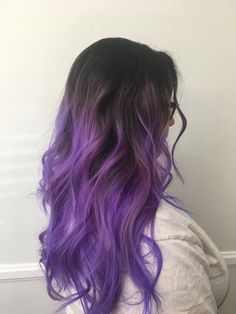 Descendants Dr, Purple Balayage, Light Purple Hair, Hair Change, Dark Purple Hair, Shadow Root, Creative Hair