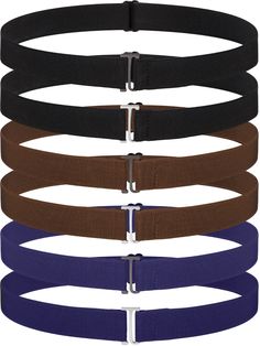 PRICES MAY VARY. Color options: you will get 6 pieces women stretch belts with different colors, black, white, blue, khaki and so on, different colors match beloved clothes, showing different wearing style Comfortable design: women no show belt clasp is not like a bulky buckle, it can show your beautiful lines of the body but hard to feel existence, the ladies flat buckle belt width is suitable for most jeans or pants loop Adjustable size: the invisible belt is approximate 100 x 3 cm/ 39.37 x 1. Invisible Women, Belt For Jeans, Invisible Woman, Branded Belts, Elastic Belt, Stretch Belt, Beautiful Lines, Belt Size, Belts For Women