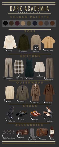 Dark Academia Maternity, The Order Aesthetic, Clothing Aesthetic Types, Dark Academia Style Guide, 1970 Outfits, Style Names