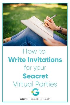 a person writing on a notebook with the text how to write in your color street virtual parties