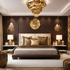 #homedecor #homedecoration #homedecoridea #homedecortips #homedecorinspo #homedecorative #homedecortions #homedecor4seasons #bedroom Bedroom Ideas Gold, Classic Bedroom Ideas, Purple And Gold Bedroom, Golden Bedroom, Gold Bedroom Ideas, Grey And Gold Bedroom, Blue And Gold Bedroom, Burgundy Walls, Rose Gold Bedroom