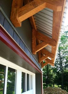 an image of a wooden roof on a house