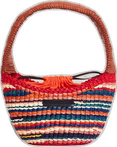 Chic Woven Leather Shoulder Bag, Chic Woven Natural Fiber Shoulder Bag, Multicolor Designer Woven Bags, Designer Multicolor Woven Bag, Chic Basket Shoulder Bag With Intrecciato Weave, Chic Multicolor Handwoven Bag, Chic Handwoven Multicolor Bag, Chic Beach Shoulder Bag With Intrecciato Weave, Spring Top Handle Woven Leather Straw Bag