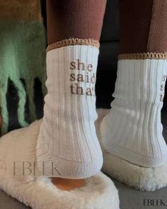 Ebeek - She Said That Knit Crew Socks ---> Fashionable Knit Crew Socks: A Testimony to Style and Comfort Trendy Shorts, Daily Dress, She Said, Tie Dye Print, Trendy Dresses, Fashion Essentials, High Waisted Pants, Crew Socks, Socks