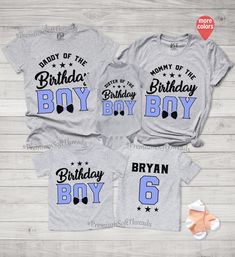 "Matching Family Birthday Shirt, Birthday Crew Shirt, Sister Brother Mom mommy Father Dad Grand pa Grand Ma Shirt Visit Our Etsy Shop HOW TO ORDER CUSTOM T-SHIRT 1-) Please, Check and Review all Photos. 2-) Select Your T-Shirt Style drop down menu. 3-) Select Your Product Color from Drop-down menu. 4-) Choose Your Quantity as much as you want. 5-) Enter Personalization Information on to the personalization box. 7-) Click ADD TO CART. And, you can go back to add more product color for your family Blue T-shirt For Father's Day Birthday, Cotton Number Print T-shirt For Birthday, Cotton T-shirt With Number Print For Birthday, Blue Family Matching Shirt For Birthday, Family Matching Blue Shirt For Birthday, Blue Pre-shrunk Shirt For Birthday, Blue Cotton T-shirt For Birthday Gift, Birthday Gift Number Print Short Sleeve Top, Blue Tops With Name Print For Birthday