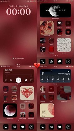 an iphone screen with various icons and numbers on the bottom right corner, including two red hearts