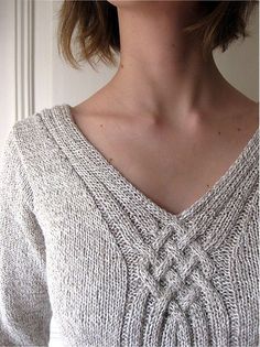 a close up of a person wearing a sweater