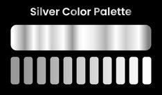 silver color palette on black background with white stripes and text below the image is blank for your own design