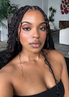 Knotless Braids Goddess, Braids Goddess, Hair Styles Braids, Braid Inspiration, Styles Braids, Big Box Braids Hairstyles, Braids Hairstyles Pictures, Cute Box Braids Hairstyles, Pelo Afro