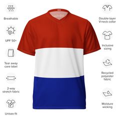 Unleash your inner Oranje fan with this comfortable and stylish unisex sport jersey Cheer on the Dutch national team at the European Football Championship, Olympic Games, FIVB Volleyball World Cup, FIH Hockey World Cup, or any other sporting event. This t-shirt is the perfect way to show your unwavering support for the Netherlands and its talented athletes. View more The Netherlands flag items Crafted with Dutch pride in mind: Classic colors: The front proudly displays the iconic Dutch flag with Fivb Volleyball, Dutch Flag, Hockey World Cup, Netherlands Flag, Sport Jersey, Sporting Event, Stripe Outfits, European Football, Jersey Sweatshirt