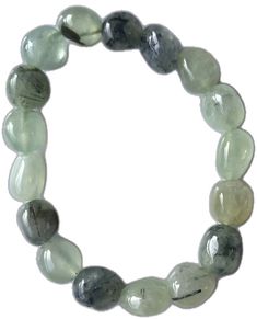 tumbled prehnite crystal stretch bracelet Prehnite Crystal, Aura Protection, Peace And Balance, Chalcedony Crystal, Crystal Bracelet, Color Crystal, Tumbling, Bead Bracelet, Stretch Bracelet