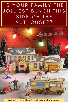 a christmas scene with the words is your family the jolliet bunch this side of the nuthouse?