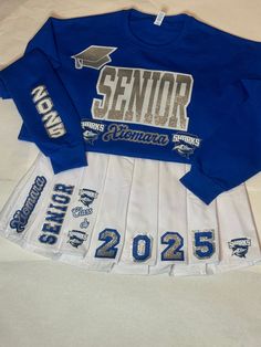 Senior skirt set, Senior outfit, Senior set, Senior girl skirt set, Graduation set, 2025 set, 2025 Senior set, Custom Senior set Can be customized for any graduation or birthday! Senior Skirt Set, Senior Skirt, College Skirt, Womens Sweatshirts, Prayer Board, Senior Year, Senior Pictures, Sweatshirts Women, Skirt Set