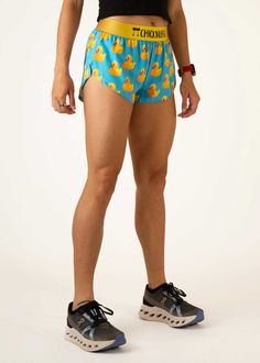 Do you have ChicknLegs? More rubber ducks to add to your collection. These are the perfect shorts for trail running, road racing, and everything in between! The ChicknLegs 1.5" split running shorts are known for their lightweight fabric, ultra soft liners, comfortable waistbands, and funny printed designs. Features: ✔ Soft elastic waistband provides a smooth fit that stays in place ✔ Rear zipper pocket to stash the essentials✔ Black mesh liner offers full coverage and breathability✔ Machine wash Summer Trail Running Activewear With Built-in Shorts, Casual Athletic Shorts For Trail Running In Summer, Moisture-wicking Bottoms For Summer Marathon, Summer Athleisure Trail Running Shorts, Athleisure Trail Running Shorts For Summer, Moisture-wicking Shorts For Trail Running In Summer, Summer Trail Running Athleisure Shorts, Sporty Bottoms For Summer Marathon, Blue Shorts For Summer