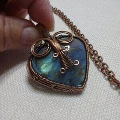 HANDMADE | Jewelry | Gorgeous Labradorite Heart Handmade Copper Wirewrapped Pendantchain 848b | Poshmark Red Crystal Necklace, Helzberg Diamonds, My Jewelry, Ball Necklace, Faux Pearl Necklace, Wrapped Jewelry, Gold Tone Necklace, Handmade Copper, Wrapped Pendant