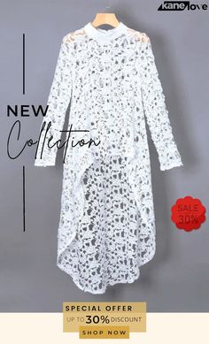 White Crochet Lace Cutout Long Sleeve Top Cutout Long Sleeve Top, Lace Cutout, White Crochet, Elevate Your Style, Crochet Lace, Long Sleeve Top, Your Style, Long Sleeve Tops, Sleeve Top