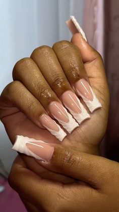 Milky Nails, Acrylic Toe Nails, Colored Acrylic Nails, Girly Acrylic Nails, Work Nails, French Tip Acrylic Nails, Simple Acrylic Nails, French Acrylic Nails, Short Square Acrylic Nails