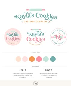 the logo design for kaya's cookies