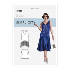 a women's dress and top sewing pattern