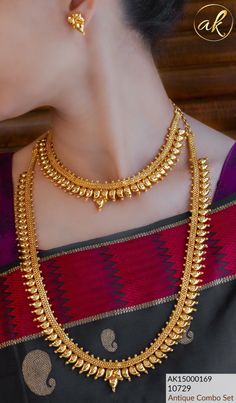 whatsapp 9486115312. worldwide shipping #onegramgold available at #arshis #templejewellery Mullamottu Mala Kerala, Necklace Design Ideas, Gold Necklace Design, Women Gold Necklace, Dressy Jewelry, Gold Jewelry Prom, Temple Jewellery Earrings, Gold Bridal Necklace