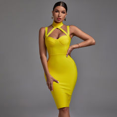 Description
The incredible quality Bandage Dress is suitable for party. cocktail. clubbing. date night. wedding. night out. evening. birthday. dinner. celebrity and so on as you like. If you're wearing this you know you are winning at party!

Our Style No.PK22009
90%Polyester. 10%Spandex
Height - 68.9"/175cm Bust - 34.6"/88cm Waist - 25.6"/65cm Hips - 36.6"/93cm and wears size S
Very Stretchy
Gentle Dry Clean Only Bandage Dresses, Bandage Midi Dress, Night Wedding, High Neck Sleeveless, Birthday Dinner, Wedding Night, Bandage Dress, Date Night, Night Out