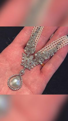 I had to reshare this! ❤️  Property of a Noble family; Blister pearl, diamond and seed pearl Sautoir; circa 1910 is up for sale at @phillipsauction. Credit @benoit.repellin   According to the family; some elements were made by Cartier and it was later modified. Further research is needed.  • .  • #thediamondtalk #renurecommends #phillipauction #naturalpearls #naturalpearl @phillipsjewels @cartier #phillipjewels Magnolia Pearls, Indian Bridal Jewelry Sets, Bridal Jewellery Design, Pearl Necklace Designs, Pearl And Diamond Necklace, Bridal Diamond Jewellery, Pearl Jewelry Sets, Bangles Jewelry Designs