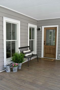 the front porch is clean and ready for us to use