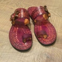 Leather Made In Trinidad And Tobago Brand New, Never Worn Bohemian Pink Leather Sandals, Leather Sandals For Vacation Festivals, Brown Sandals For Vacation And Festivals, Flat Leather Sandals For Festivals, Teva Sandal, Rainbow Flip Flops, Taupe Sandals, Sam Edelman Sandals, White Leather Sandals