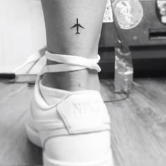 Love Travel Tattoo Ideas, Small Airplane Tattoos For Women, Airplain Tattoo, Tiny Airplane Tattoo, Plane Tattoo Design, Aviation Tattoos, Tattoo Airplane, Aviation Tattoo, Pilot Tattoo