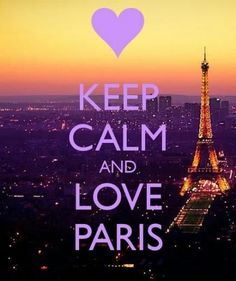 the words keep calm and love paris are in front of an image of the eiffel tower