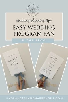 wedding planning tips for the bride and groom in the process of making their own programs