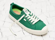 OCA Low Green Canvas Sneaker For Women 		 		 		 			| C A R I U M A Neutral Color Shoes, Concept Sneakers, Canvas Sneakers Men, Sneaker For Women, Canvas Sneakers Womens, Toes Designs, Green Sneakers, White Converse, Colorful Shoes