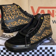 New In The Box Authentic Women’s Vans Skate Sk9-Hi Deco Cher Strauberry Cheetah Sneakers Vans Men`S Size 4.5 Equals Women`S Size 6; Men`S Size 5 Equals Women`S Size 6.5; Men`S Size 5.5 Equals Women`S Size 7; Men`S Size 6 Equals Women`S Size 7.5; Men`S Size 6.5 Equals Women`S Size 8; Men`S Size 7 Equals Women`S Size 8.5; Men`S Size 7.5 Equals Women`S Size 9; Men`S Size 8 Equals Women`S Size 9.5; Men`S Size 8.5 Equals Women`S Size 10; Men`S Size 9 Equals Women`S Size 10.5 Women`S Sizes In The List Cheetah Sneakers, Hi Top Vans, White Checkered Vans, Suede Vans, Vans Old Skool Low, Vans Old School, Sk8 Hi Vans, Mens Fashion Vintage, White Canvas Shoes