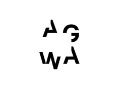 the letters g and w are in black on a white background