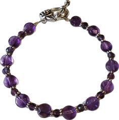 Spiritual Nickel-free Purple Beaded Bracelets, Spiritual Adjustable Bracelet With Lobster Clasp, Adjustable Spiritual Bracelet With Lobster Clasp, Nickel Free Purple Bracelets, Adjustable Nickel-free Amethyst Bracelets, Purple Quartz, Crimp Beads, Teardrop Necklace, Amethyst Purple