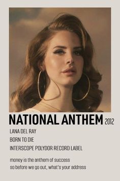 the poster for lana del ray's american album, elizabeth worlridge grant