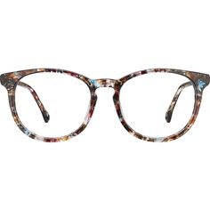 Enjoy a fun color twist on classic eyewear in these stylish round glasses. Made from glossy hand-polished acetate the luxe eyeglasses features a timeless shape and slim temple arms. This look is a chic option as both glasses and sunglasses. | Zenni Round Prescription Eyeglasses Pattern Plastic Zenni Glasses Woman, Trendy Glasses Zenni, Round Glasses Women Zenni, Clear Eyeglass Frames Zenni, Cat Eye Glasses Frames Zenni, Artsy Vibe, Color Twist, Round Eyeglasses Frames, Square Face